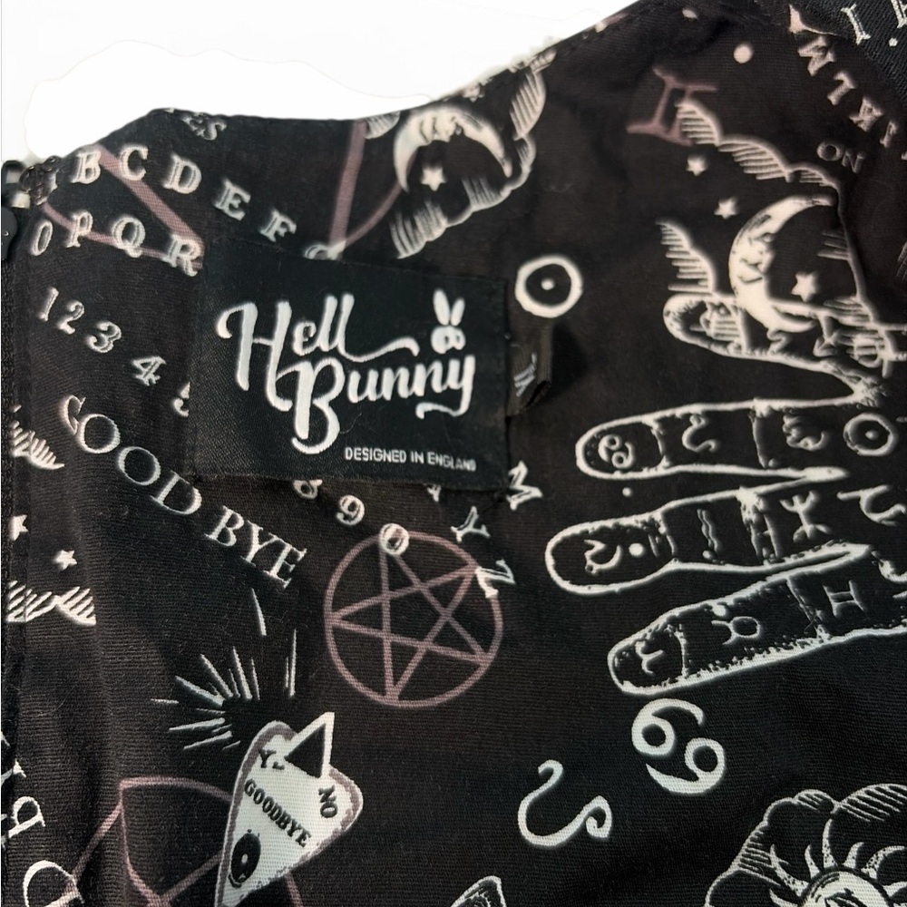 Teens Hell Bunny Ouija Mini Dress Size Xl - Picture 2 of 5